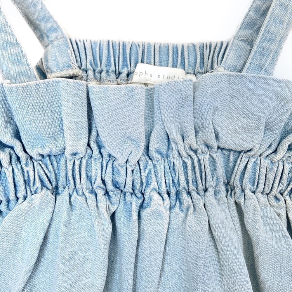 DOLLSKILL Hey Girl Ruffle Hayride Denim Crop Top - Picture 3 of 8